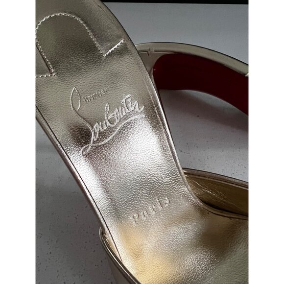 Christian Louboutin Me Dolly Peep Toe Slide Sandal  heels size 39 - Picture 11 of 12